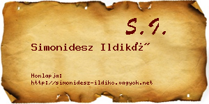 Simonidesz Ildikó névjegykártya