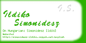 ildiko simonidesz business card