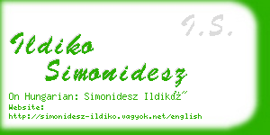 ildiko simonidesz business card